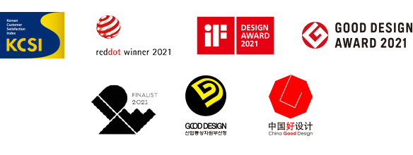 KCSI, reddot winner 2021, DESIGN AWARD 2021, GOOD DESINGN AWARD 2021, FINALIST 2021, GOOD DESIGN 산업통상자원부선정, 中国好设计 china Good Design
